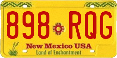 NM license plate 898RQG