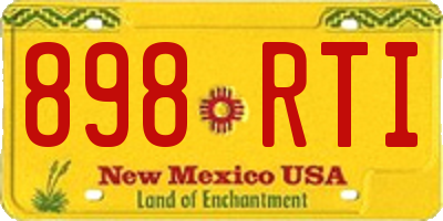 NM license plate 898RTI