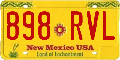 NM license plate 898RVL
