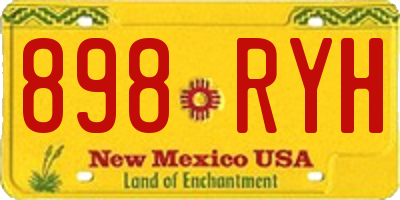 NM license plate 898RYH
