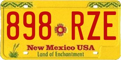 NM license plate 898RZE
