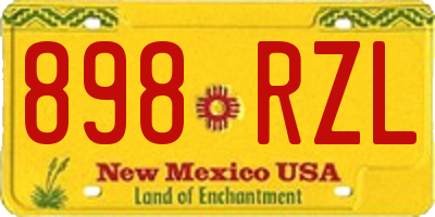 NM license plate 898RZL