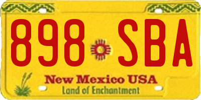 NM license plate 898SBA