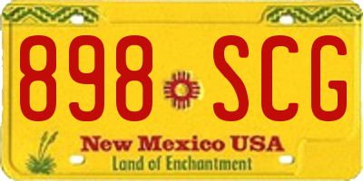 NM license plate 898SCG