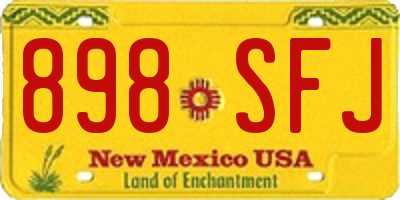 NM license plate 898SFJ