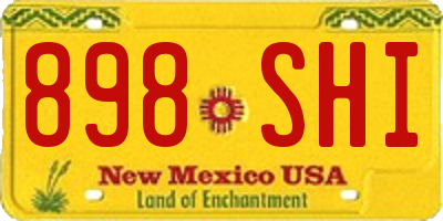 NM license plate 898SHI