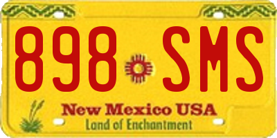NM license plate 898SMS