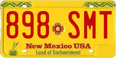 NM license plate 898SMT