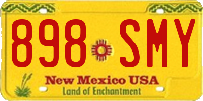 NM license plate 898SMY