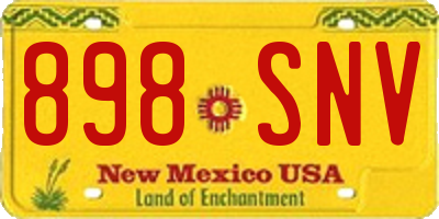 NM license plate 898SNV