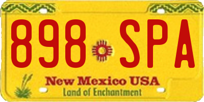 NM license plate 898SPA