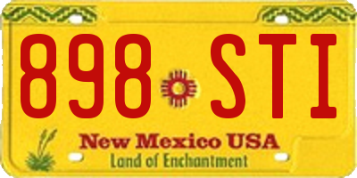 NM license plate 898STI