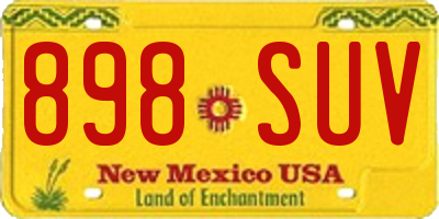 NM license plate 898SUV