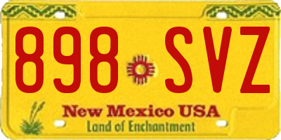 NM license plate 898SVZ