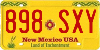 NM license plate 898SXY