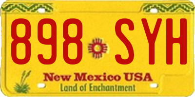 NM license plate 898SYH