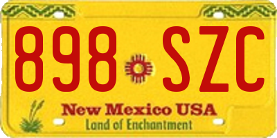 NM license plate 898SZC