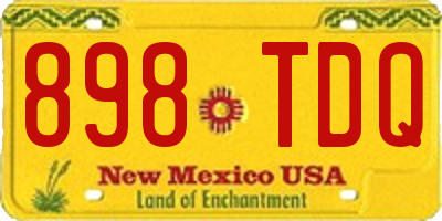 NM license plate 898TDQ