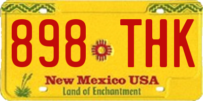 NM license plate 898THK