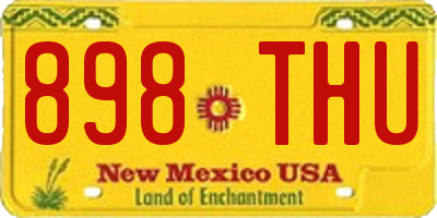 NM license plate 898THU