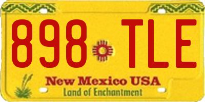 NM license plate 898TLE