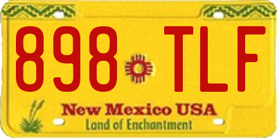 NM license plate 898TLF