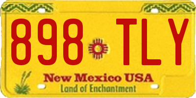 NM license plate 898TLY