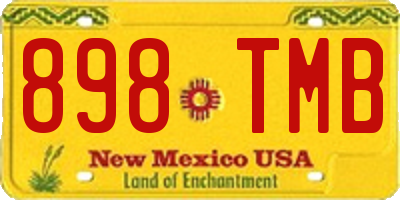 NM license plate 898TMB