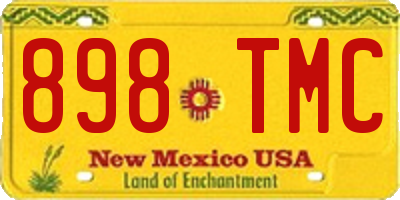 NM license plate 898TMC