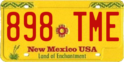 NM license plate 898TME