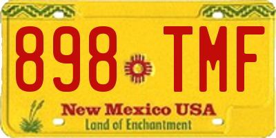 NM license plate 898TMF