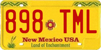 NM license plate 898TML
