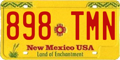 NM license plate 898TMN