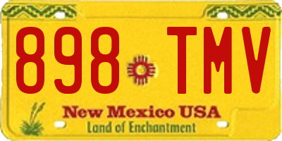 NM license plate 898TMV