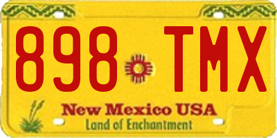 NM license plate 898TMX