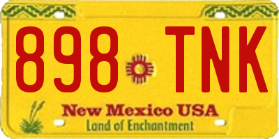 NM license plate 898TNK