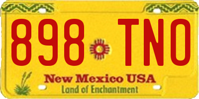 NM license plate 898TNO