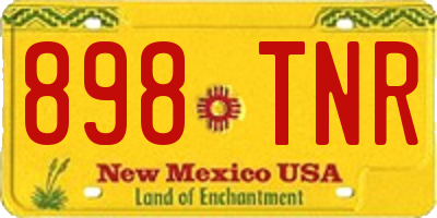 NM license plate 898TNR