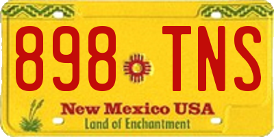 NM license plate 898TNS
