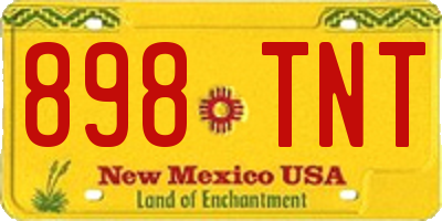 NM license plate 898TNT