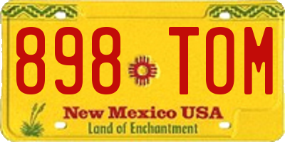NM license plate 898TOM