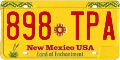 NM license plate 898TPA