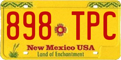 NM license plate 898TPC
