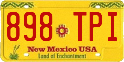 NM license plate 898TPI