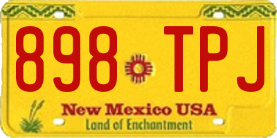 NM license plate 898TPJ