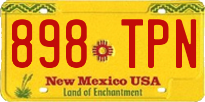 NM license plate 898TPN