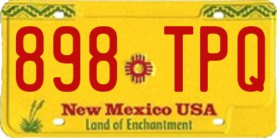 NM license plate 898TPQ