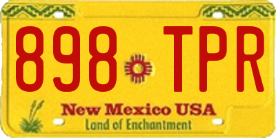 NM license plate 898TPR