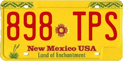 NM license plate 898TPS