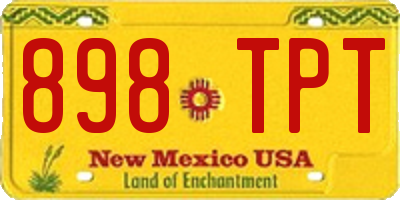 NM license plate 898TPT